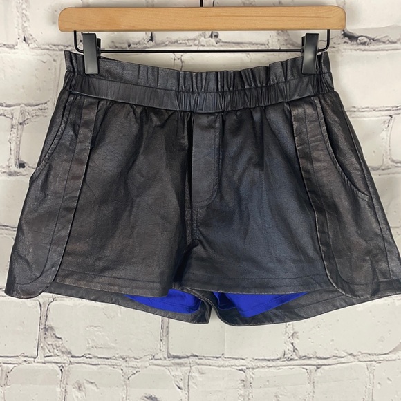 NWOT Whitney Eve FAUX Leather Black Shorts Sz S - Picture 1 of 5